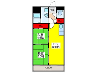 柏原ファミリ－ハイツの物件間取画像